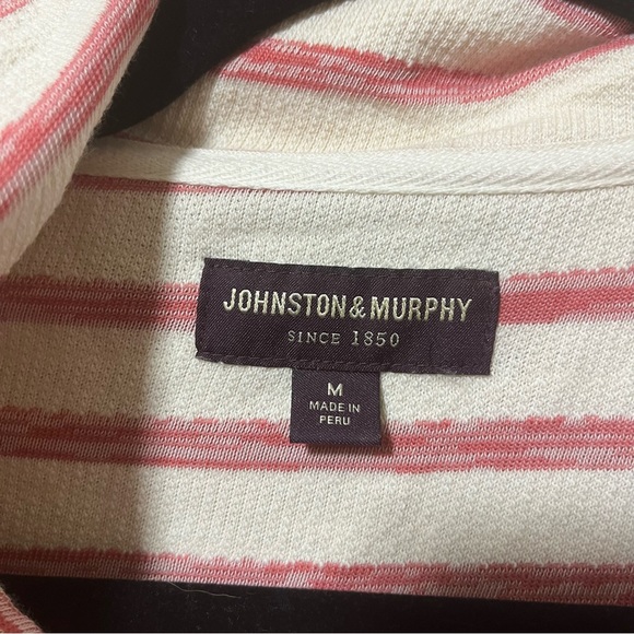 ⭐️ Johnston & Murphy Zip front textured sweatshirt size medium - Picture 2 of 6